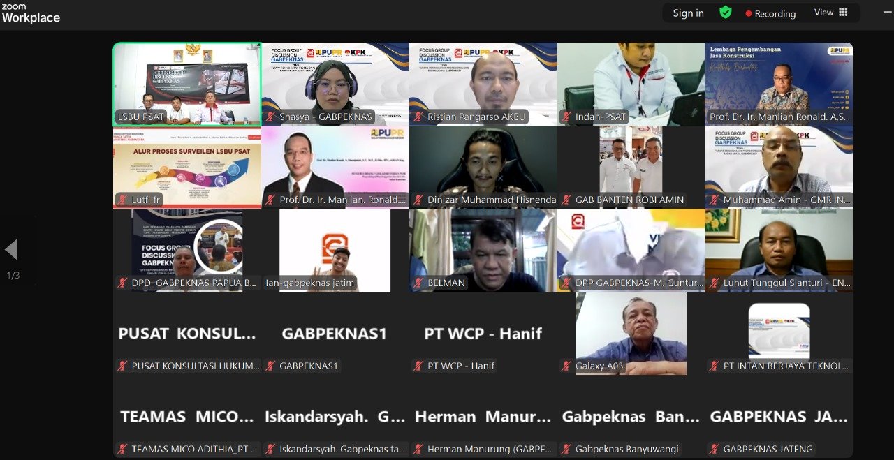 Meningkatkan Profesionalisme Badan Usaha: FGD Gabpeknas Bahas Pencegahan Korupsi